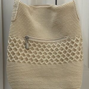 Cream/Off white Knit Shoulder Bag